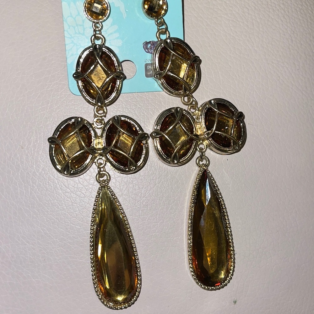 Brown Drop Earrings